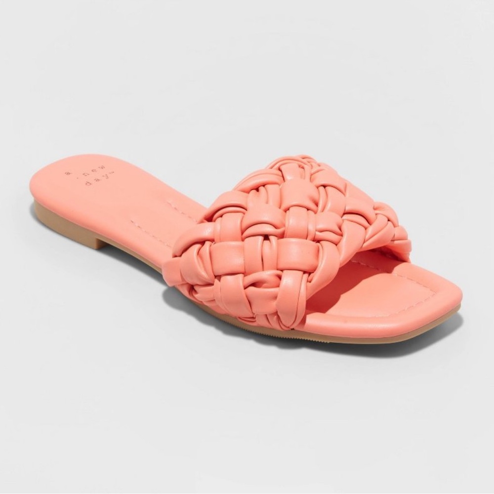 a New Day Carissa woven slide sandal NWT